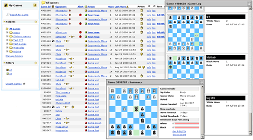 My online chess games